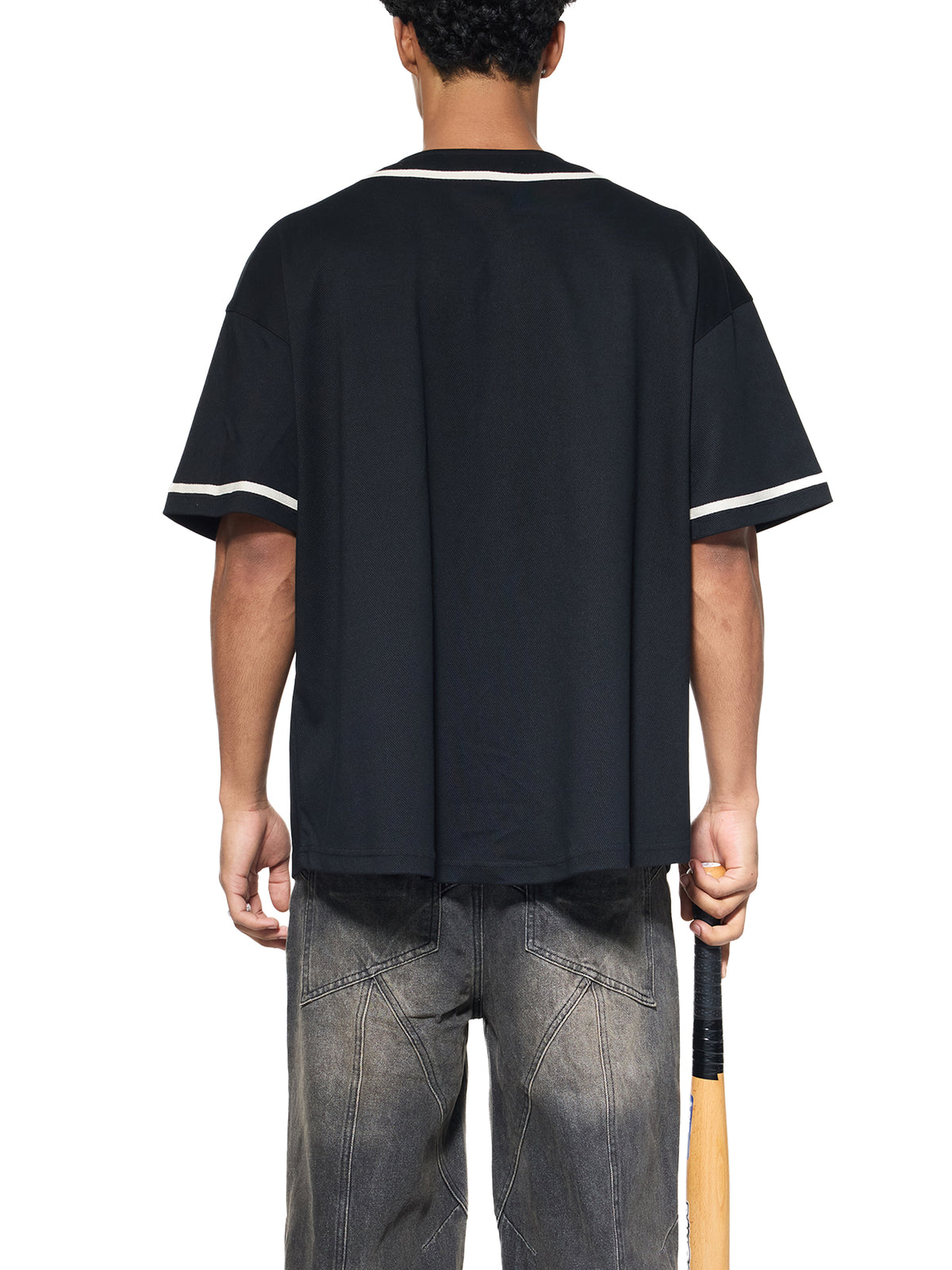 buttonupjersey,baseballjersey,butterfly,masternumber,eleven,contrastpiping,minimalgraphic,veteranowned,everydaywear,unisex