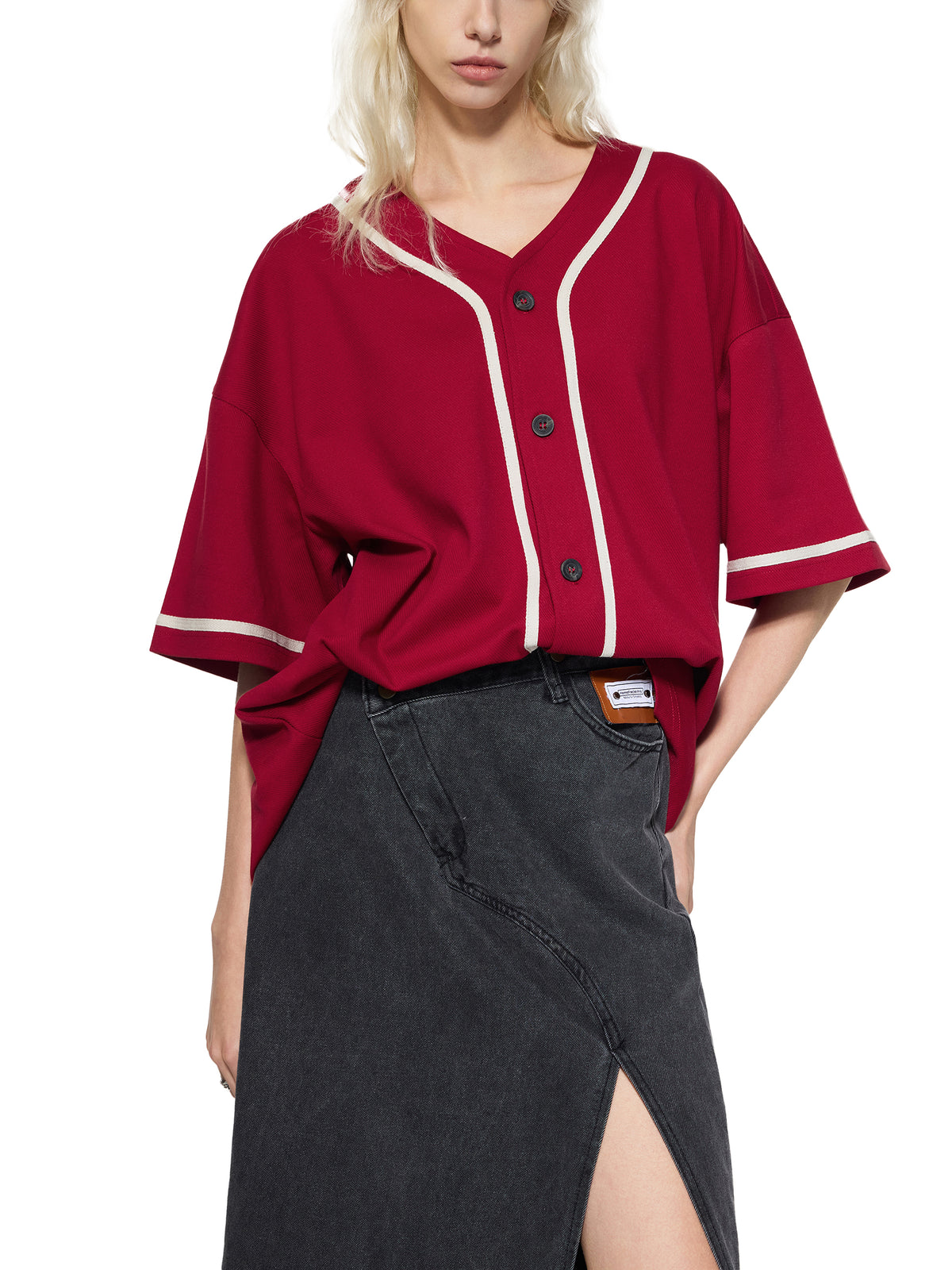 buttonupjersey,baseballjersey,butterfly,masternumber,eleven,contrastpiping,minimalgraphic,veteranowned,everydaywear,unisex