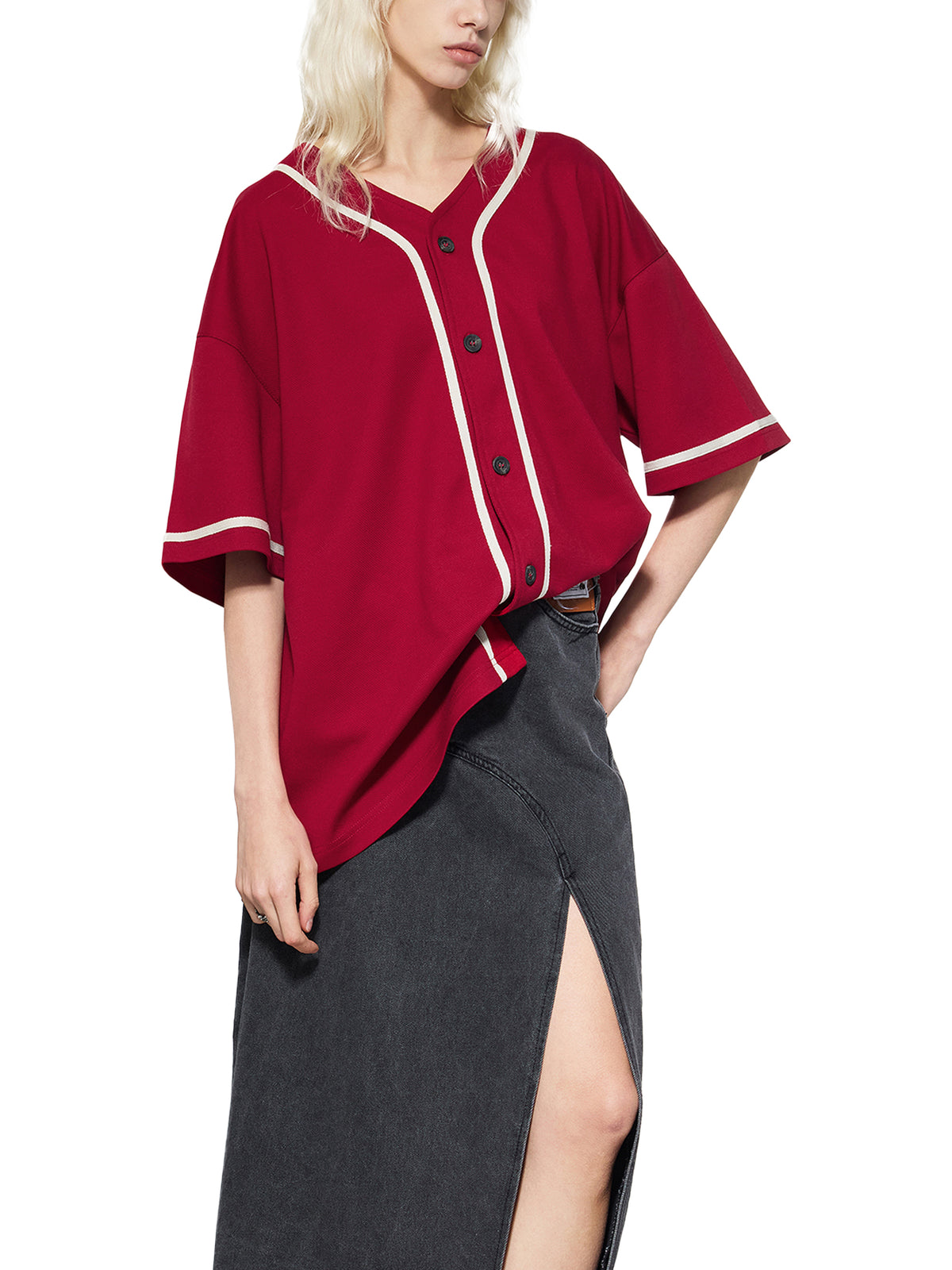 buttonupjersey,baseballjersey,butterfly,masternumber,eleven,contrastpiping,minimalgraphic,veteranowned,everydaywear,unisex